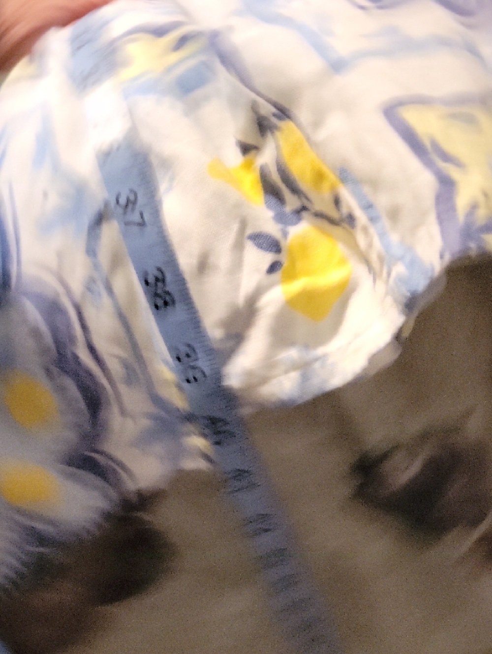 LOFT Light Blue and Yellow Tile-Print Spaghetti-Strap Maxi Dress - Picture 9 of 9